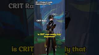 How much CRiT rate is enough for mainDPszhonglis 51Redeem Code PAGGH2G47TFX [upl. by Hanzelin]