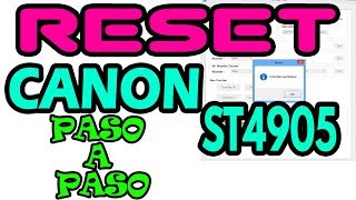 ★☆ Activar Reset Canon St4905 2018 ★☆ paso a paso [upl. by Philomena]