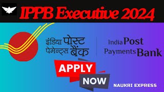 India Post IPPB Executive Online Form 2024 [upl. by Schreib161]