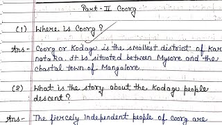 Coorg Glimpses Of Indias Part 2 Class 10 English Chapter 7 Question Answer  Explanation [upl. by Kenny]