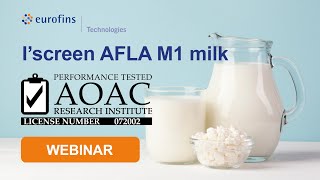 AOAC certified solution for aflatoxin M1 analysis in dairy products  Webinar [upl. by Duck90]