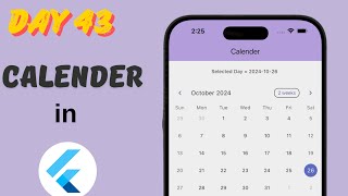 How To Create A Flutter Table Calendar  Flutter Calendar App  2024 [upl. by Anwahsiek]