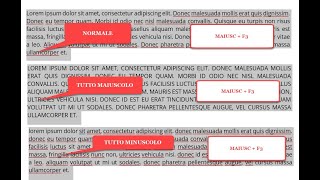 Trasformare testo in maiuscolo minuscolo e maiuscoletto con Word LibreOffice e WordPad [upl. by Aeuhsoj]