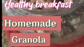 Homemade Granola recipeHow to prepare Granola at homeHealthiest breakfast recipe youtubevedio [upl. by Aicineohp]