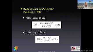 Applied Spatial Regression Analysis  Lecture  Robust Tests [upl. by Caddaric]