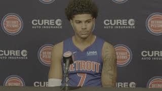 Killian Hayes Full Interview Detroit Pistons Media Day 2023 [upl. by Anma]