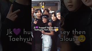 Jk💜 hugged Halsey then Taehyung feel jealous 🥺shorts btsshorts btsarmy bts ytshorts trending [upl. by Morten]