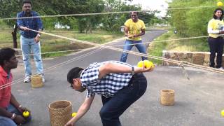 Ball Game with Ropes  Team building activity [upl. by Eanram734]