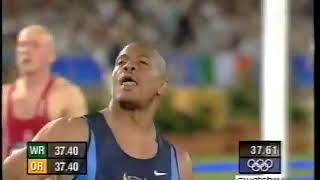 Mens 4x100m Relay Final Sydney 2000 Olympic Games [upl. by Assirk]