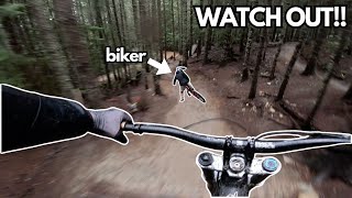 I CRASHED on the wettest day in the Bike Park  Whistler BC [upl. by Ecienaj]