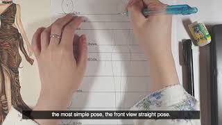 Fashion Illustration How to draw a 9head croquis [upl. by Cahilly]