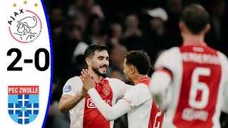 Ajax 20 Pes Zwolle l Netherlands Eredivisie 2024 l Football Highlights [upl. by Letniuq935]