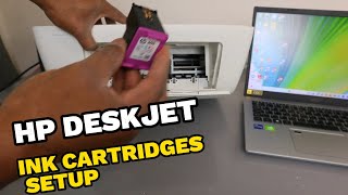 HP Deskjet 2710e Ink Cartridge Setup [upl. by Relly]