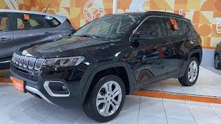 Jeep Compass Longitude TD350 4x4 Automático Diesel 20212022 Preta 42300km [upl. by Anerys]