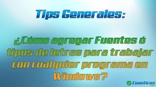 Como cambiar o agregar fuentes tipos de letra en Windows y todos sus programas Fácil y rápido [upl. by Flaherty971]