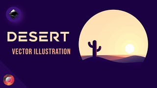 Time lapse  Inkscape Vector illustration Desert [upl. by Benjamin]