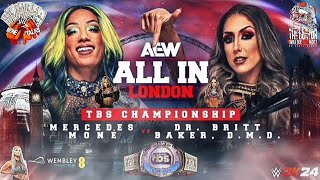 Dr Britt Baker DMD VS CEO Mercedes Moné For The AEW TBS Championship wwe aew [upl. by Bellis]