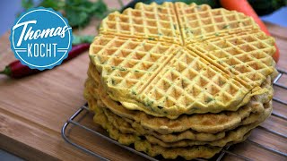 Herzhafte Waffeln ganz einfach  Thomas kocht [upl. by Akibma]