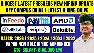 Biggest New Hiring  Off Campus Drive Announced  2022 2023 2024 2025 2026 BATCH  Latest Hiring [upl. by Ikkela]