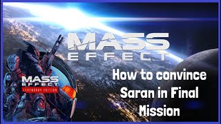 How to Convince Saren that he is indoctrinated in final mission  Paragon Ending  Mass Effect PS5 [upl. by Marmawke577]