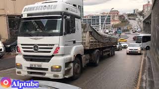 Mercedes Tır Yokuşta Kaldı Dans Ediyor  Mercedes Stayed on the Road [upl. by Anassor]