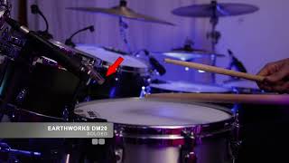 Earthworks DM20 vs Shure SM57 snare drum microphone comparison [upl. by Enileoj443]