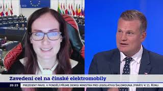 Filip Turek vs šílená Gregorová  Zavedení cel na čínské elektromobily ČT 24 [upl. by Moreland]