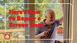 How to repair a screendoor [upl. by Rebmik]