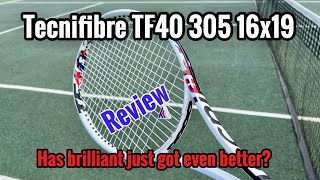 Tecnifirbre TF40 305 16x19 Tennis Racquet  Racket review [upl. by Halima]