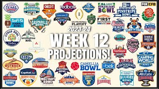 2023 College Football Week 12 Bowl Projections amp CFP Predictions [upl. by Camilia]