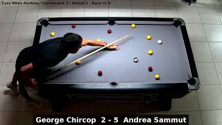 George Chircop vs Andrea Sammut  Euro Mens Ranking Tournament 3  Round 1 [upl. by Ixel]