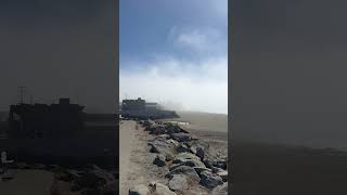 Interesting fog rolling in to Cayucos Beach beach pacific cayucos fog [upl. by Nanah167]