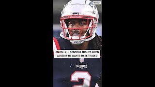 KJ Osborn laughs when asked if he wants Patriots to trade him [upl. by Neeleuqcaj82]