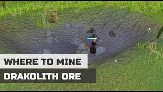 Runescape  Where to mine Drakolith ores [upl. by Ataynek]