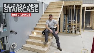 Building a Large Staircase and How to Layout a Stair Stringer [upl. by Lewis]