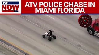 Wild police chase of ATV in Miami  LiveNOW from FOX [upl. by Gnad]