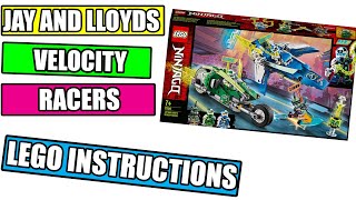 LEGO Jay and Lloyds Velocity Racers INSTRUCTIONS  NINJAGO 2020  LEGO SET 71709 [upl. by Assiar]