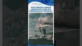 Meski Terluka Pejuang Hamas Masih Lawan IDF Lempar Alat Peledak ke Arah Tank Merkava Israel [upl. by Anolla]