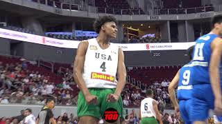 Jalen Green POSTERIZES 7 Footer Kai Sotto AGAIN Filam Sports USA Defeats Ateneo 9067 [upl. by Eecart]