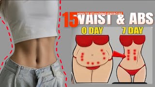 15min Waist  Abs Exercises  Best Exercises For Belly Fat and Waist  Home Fitness Challenge [upl. by Heinrike241]