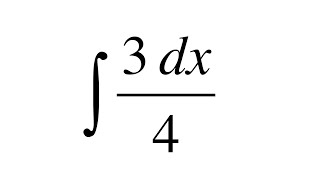 Integrales Indefinidas Integral de 34 dx [upl. by Nestor131]