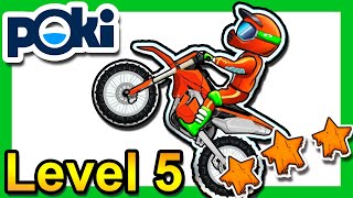 Moto X3M Bike Race Game Level 5 3 Stars Pokicom [upl. by Erie954]