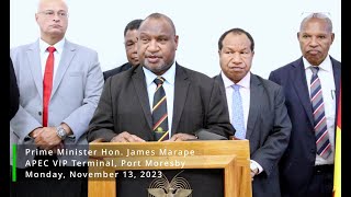 Prime Minister Marape leaves for APEC 2023  Press Conference [upl. by Gnehs]