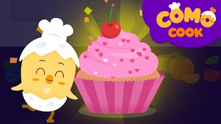 Kids animation  How to make Cupcake  Como Cook [upl. by Stefanac]