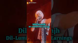 Diljit Dosanjh Earnings From His World Tour bollywood singer punjabisong diljitdosanjh [upl. by Hamlet]