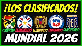 ESTOS SON LOS CLASIFICADOS AL MUNDIAL 2026 ELIMINATORIAS SUDAMERICANAS [upl. by Bithia989]