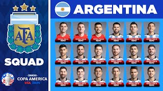 ARGENTINA OFFICIAL SQUAD COPA AMERICA 2024  ARGENTINA 29 MAN SQUAD DEPTH FOR COPA AMERICA 2024 [upl. by Zerdna]