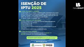 ISENÇÃO DE IPTU 2025 A PREFEITURA DE SANTO ANTÔNIO DO JARDIM ABRE PERÍODO DE SOLICITAÇÃO [upl. by Wanyen]