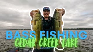 Summer Bass Fishing Cedar Creek Lake [upl. by Xyla]