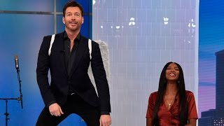 Naomi Campbell Teaches Harry Connick Jr to Walk the Runway [upl. by Odnalref]